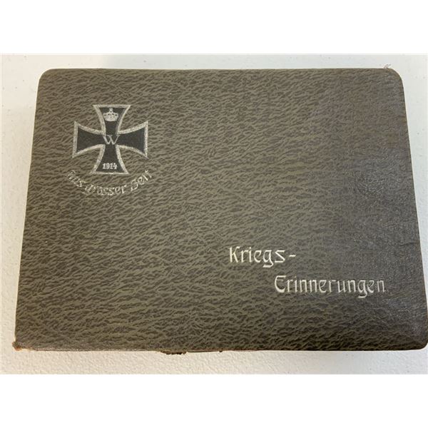 WWI GERMAN POSTCARD INSIDE THE BOX WITH IRON CROSS 1914 ON THE LID