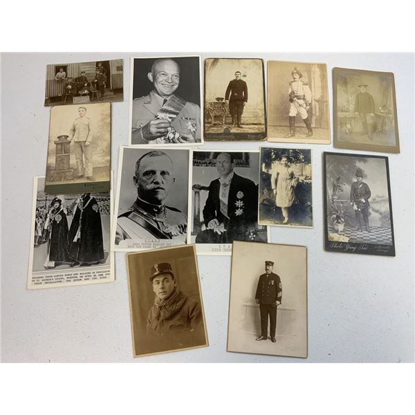 NICE LOT OF ANTIQUE MILITARY PHOTO CARDS AND PORTRAITS USA GERMANY RUSSIA AUSTRIA ITALY