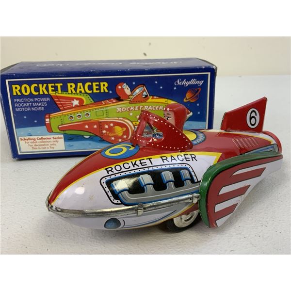 SCHULLING ROCKET RACER TIN TOY COLLECTORS MODEL IN THE BOX