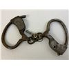 Image 1 : ANTIQUE PAIR OF HANDCUFFS WITH KEY