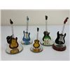Image 1 : LOT OF 5 GLASS COLLECTABLE GUITARS BY GLASS BARON