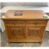 Image 1 : Teak Hand Made Chiangmai Sudaluk Elephant Carved Cabinet with Glass Top