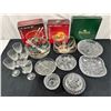 Image 1 : Assortment of Crystal & Silver Plated Serving Vessels, Spoons & More (1 Spoon is 925)