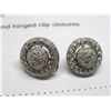 Image 2 : 14K WG Diamond Earrrings w/85 Round Diamonds.  Diamond Weight .85 CT,