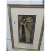 Image 1 : Framed Art Woman w/Bowl - 16 x 24