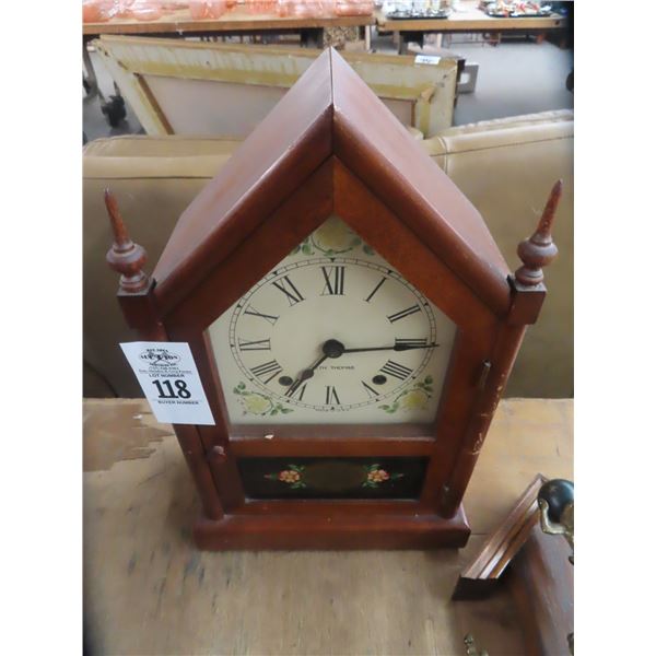 Seth Thomas Vintage Mantle Clock w/Floral Motif