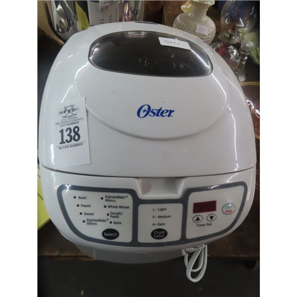 Oster Bread Maker w/Cookbook