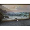 Image 1 : Rocky Seashore Oil On Canvas Signed Monterani - 30 x 40