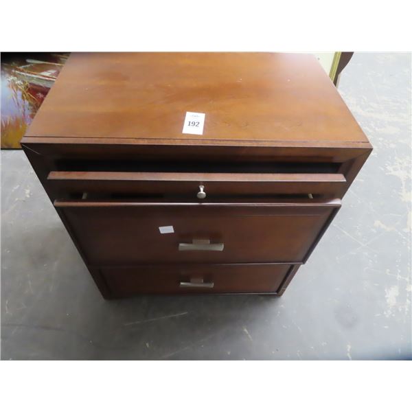 2 Drawer Mahogany Nightstand w/Slide Out Writing Tablet