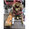 Image 1 : Christmas Sleigh Doll w/Bear & Thanksgiving Doll Statuary