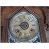 Image 2 : Ornate Carved Mantle Clock w/Etched Bird Motif Glass Door