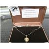 Image 2 : 10K WG 1920's Antique Pendant w/Silver Chain