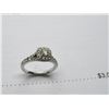 Image 2 : 14K WG Diamond Ring w/One Cut Diamond and 48 Round Diamonds.  Diamond