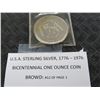 Image 2 : Sterling Silver 1776/1976 One Ounce Coin