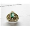 Image 2 : 14K YG Diamond and Emerald Ring w/28 Round Cut Diamonds & 18 Baguette