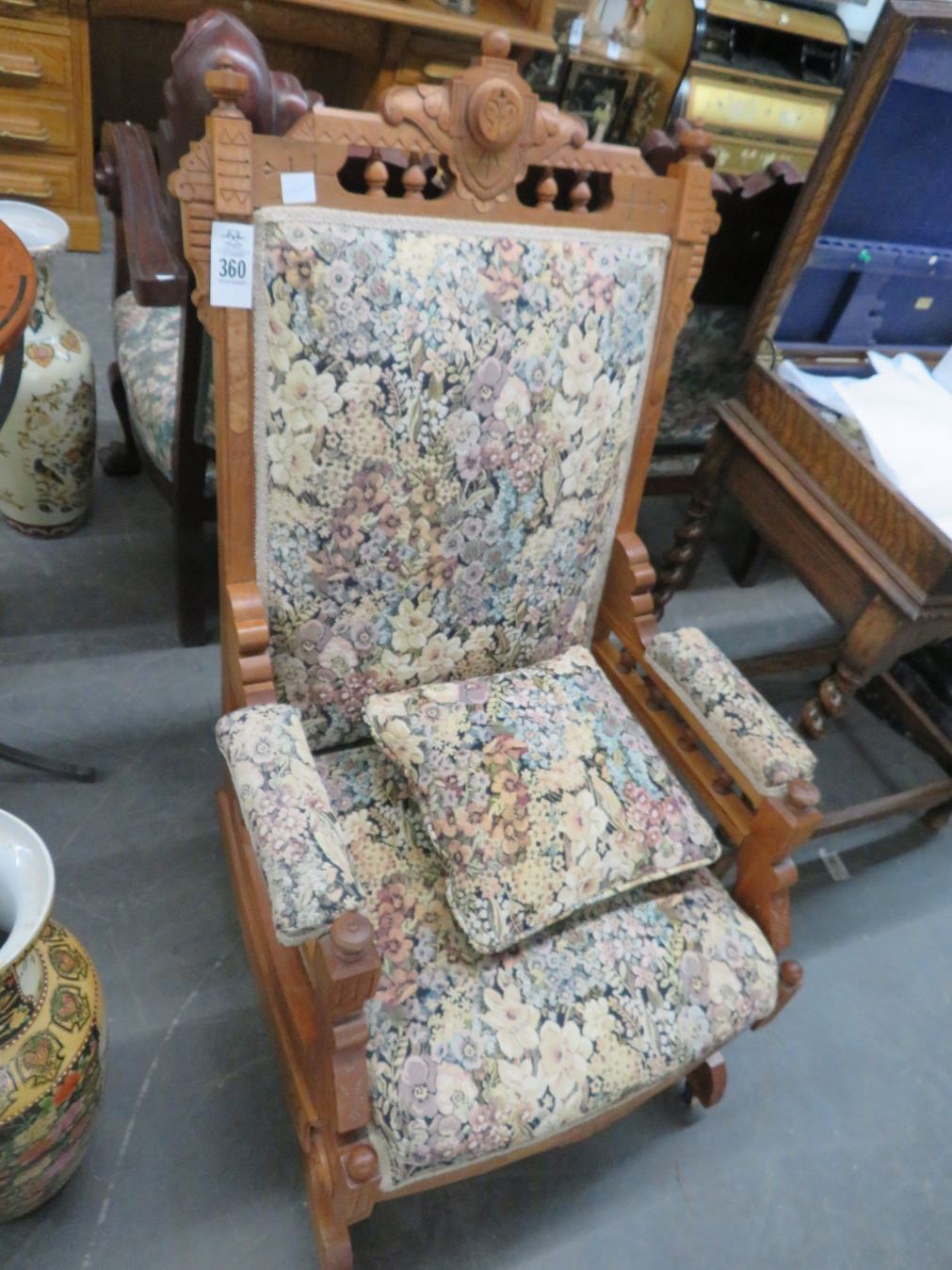 Mahogany Mission Floor Rocker