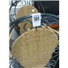 Image 2 : Ornamental Iron and Wicker Patio Bar Stools - Pair