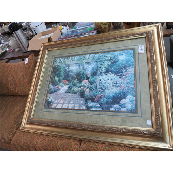 Framed Garden Scene Wall Art - 40 x 48