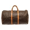 Image 1 : Louis Vuitton Brown Monogram Canvas Keepall 60 Duffel Bag