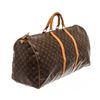 Image 3 : Louis Vuitton Brown Monogram Canvas Keepall 60 Duffel Bag