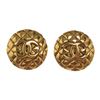 Image 1 : Chanel CC Gold-tone Round Clip-On Earrings