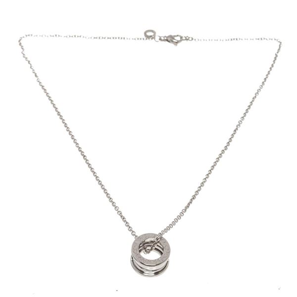 Bvlgari Silver B.Zero 1 Pendant Necklace