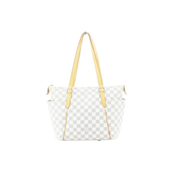 Louis Vuitton Damier Azur Canvas Leather Totally PM Tote Bag