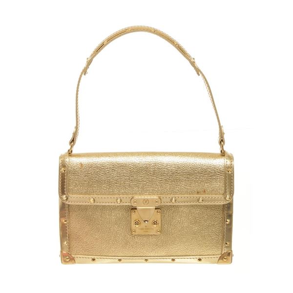 Louis Vuitton Gold Leather Top Handle Bag