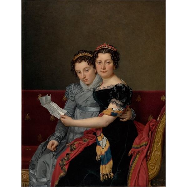 Jacques-Louis David - The Sisters Zenaide and Charlotte Bonaparte