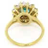 Image 8 : 18k Yellow Gold 1.83 ctw Oval Colombian Emerald Solitaire Dual Diamond Halo Ring