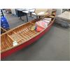 Image 2 : 15ft Wooden Canoe w/ Life jacket's  & Paddles