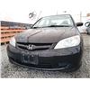 Image 8 : A2 --  2005 HONDA CIVIC DX VP, Black, 215940 KM  "NO RESERVE"