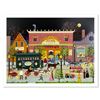 Image 1 : Jane Wooster Scott "Downtown Saturday Night" Limited Edition Lithograph on Paper