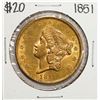 Image 1 : 1851 $20 Liberty Head Double Eagle Gold Coin