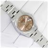 Image 3 : Rolex Ladies Stainless Steel Salmon Arabic Datejust Wristwatch