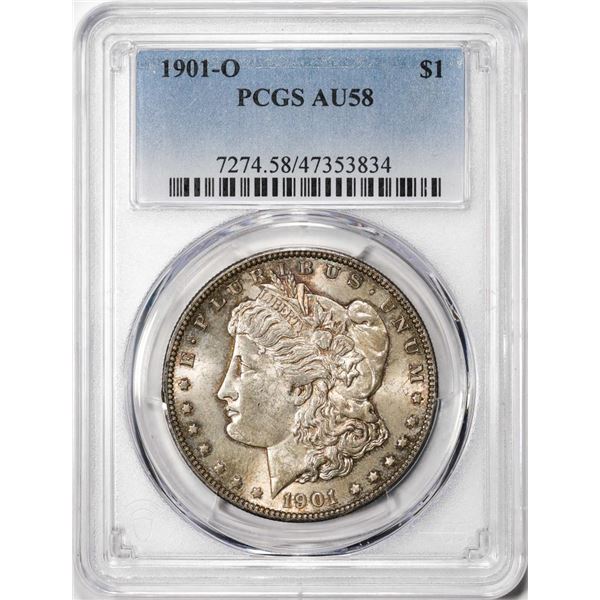 1901-O $1 Morgan Silver Dollar Coin PCGS AU58