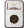 Image 1 : 1853 Braided Hair Large Cent Coin NGC MS63BN