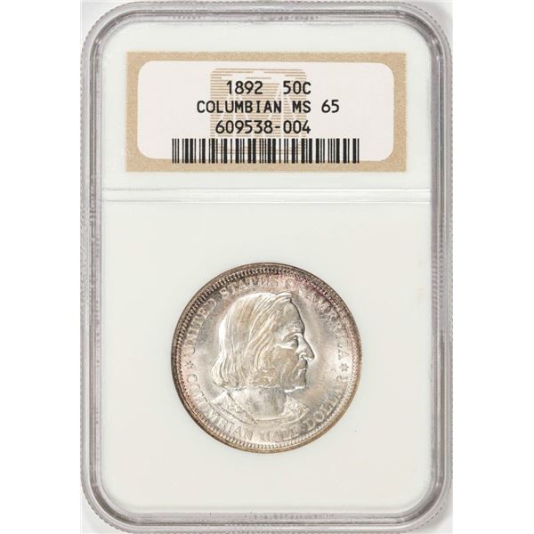 1892 Columbian Exposition Commemorative Half Dollar Coin NGC MS65