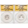 Image 1 : Set of 2014 Proof 1/4 oz & 1/2 oz Platinum JFK Apollo 11 Anniversary Medal ANACS MS69