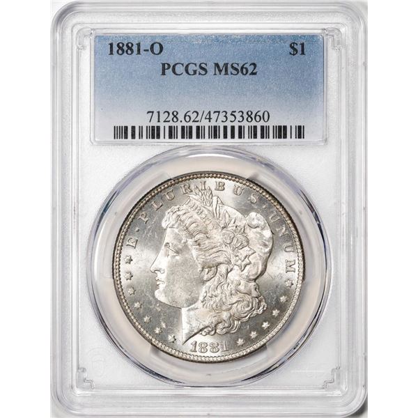 1881-O $1 Morgan Silver Dollar Coin PCGS MS62