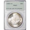 Image 1 : 1880-S $1 Morgan Silver Dollar Coin PCGS MS65 Old Rattler Holder Nice Toning