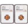 Image 1 : Lot of 1948-S & 1949-S Lincoln Wheat Cent Coins NGC MS67RD