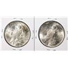 Image 2 : Lot of (2) 1922 $1 Peace Silver Dollar Coins