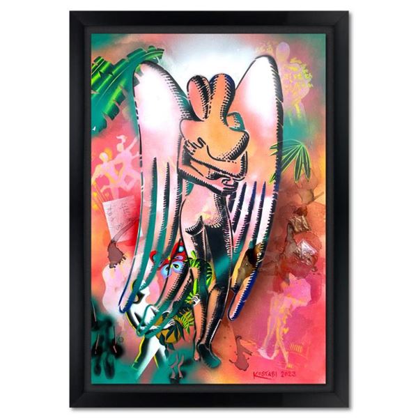 Mark Kostabi "Nature's Serenade" Original Mixed Media on Paper