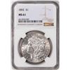 Image 1 : 1892 $1 Morgan Silver Dollar Coin NGC MS61