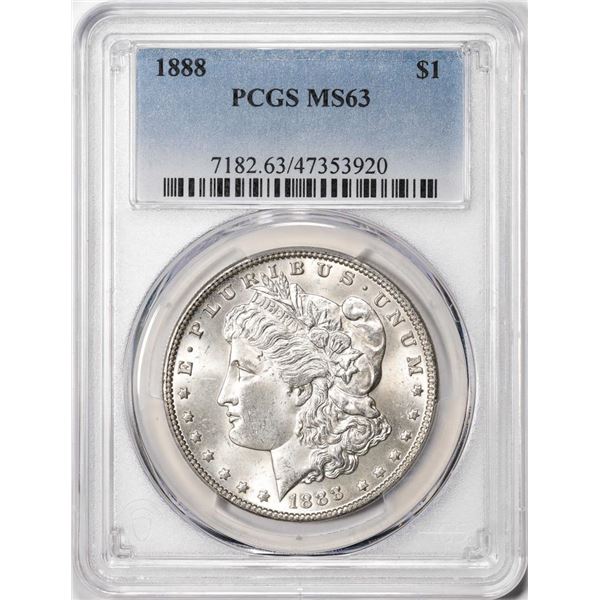 1888 $1 Morgan Silver Dollar Coin PCGS MS63