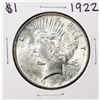 Image 1 : 1922 $1 Peace Silver Dollar Coin