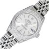 Image 1 : Rolex Ladies Stainless Steel Silver Index Diamond Datejust Wristwatch