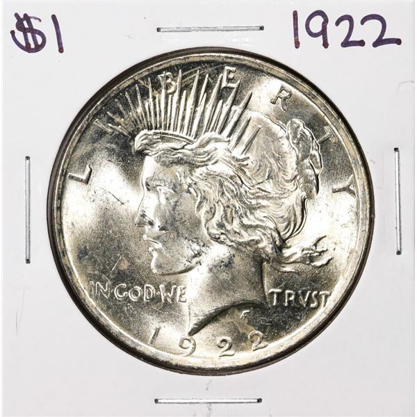 1922 $1 Peace Silver Dollar Coin