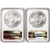 Image 2 : Lot of (2) 2014-(W) $1 American Silver Eagle Coins NGC MS69